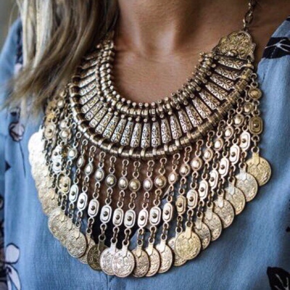 Francesca's Collections Jewelry - *HOST PICK* Gold Coin Statement Necklace